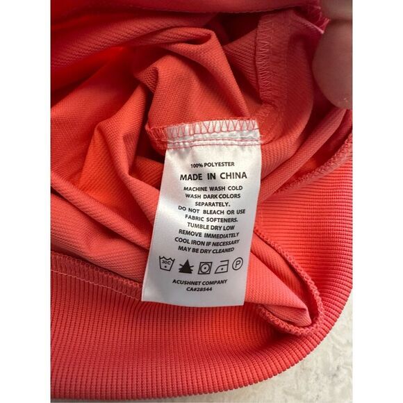 FJ FootJoy Vest 1/4 Zip Pullover Coral/Guava Men’s Sz L - Picture 5 of 6